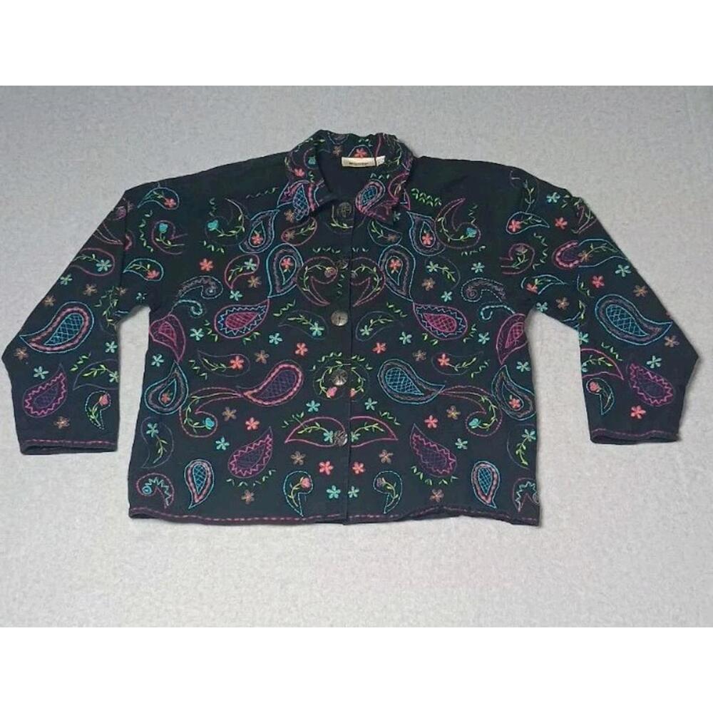 Units Blazer Cardigan Womens Size XL  Long Sleeve Stitched Multicolor...